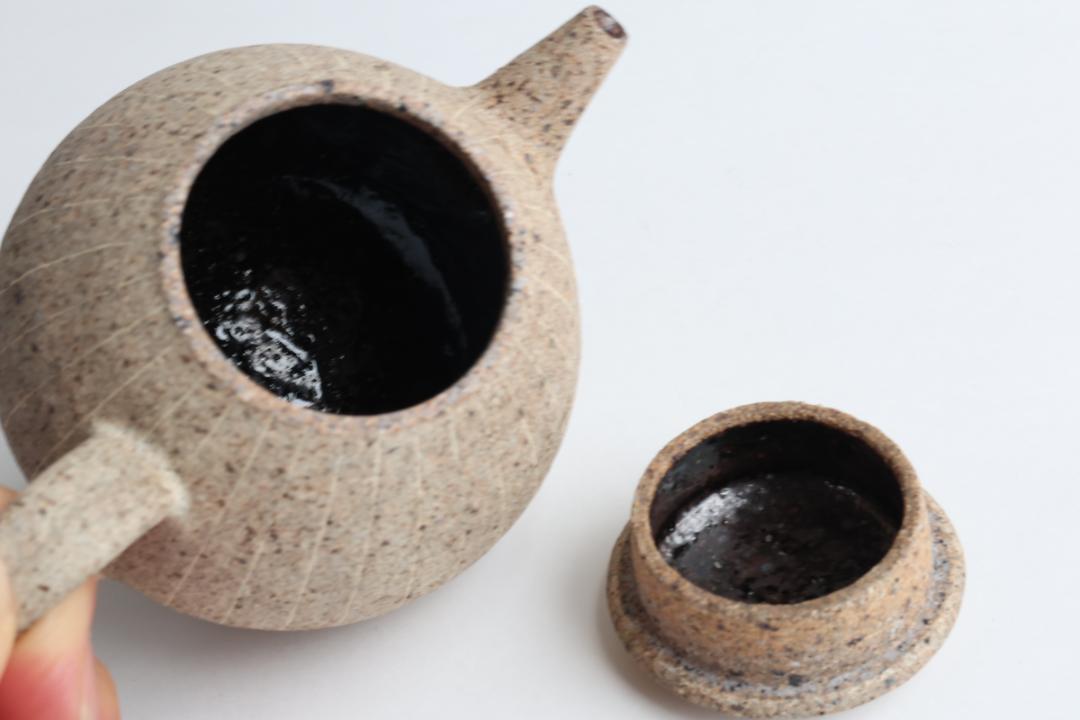 畑中　篤　荒土線刻急須　小の画像