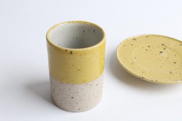 畑中　篤　黄白掛け分けカップセット　小の画像