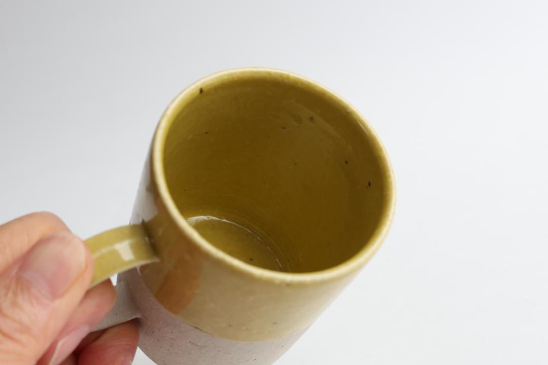 畑中　篤　黄白掛け分けマグ　小　荒半磁の画像