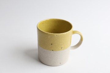 畑中　篤　黄白掛け分けマグ　小　荒半磁の画像