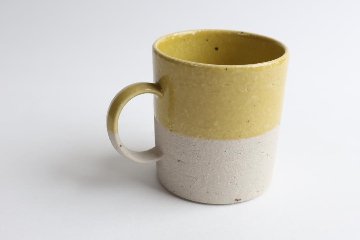 畑中　篤　黄白掛け分けマグ　小　荒半磁の画像