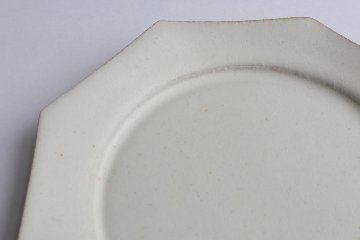 塚本友太　八角皿S　白の画像