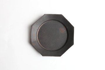 塚本友太　八角皿S　黒の画像