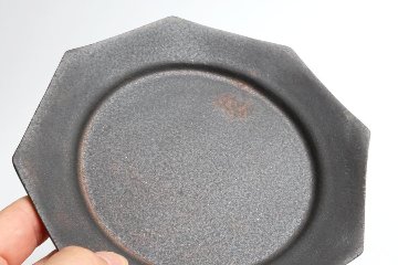 塚本友太　八角皿S　黒の画像