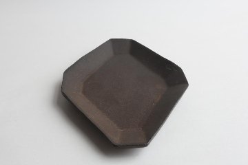塚本友太　ひし形皿　黒の画像