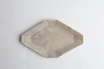 塚本友太　ひし形皿　薄銀の画像