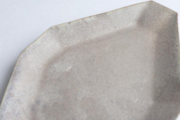塚本友太　ひし形皿　薄銀の画像
