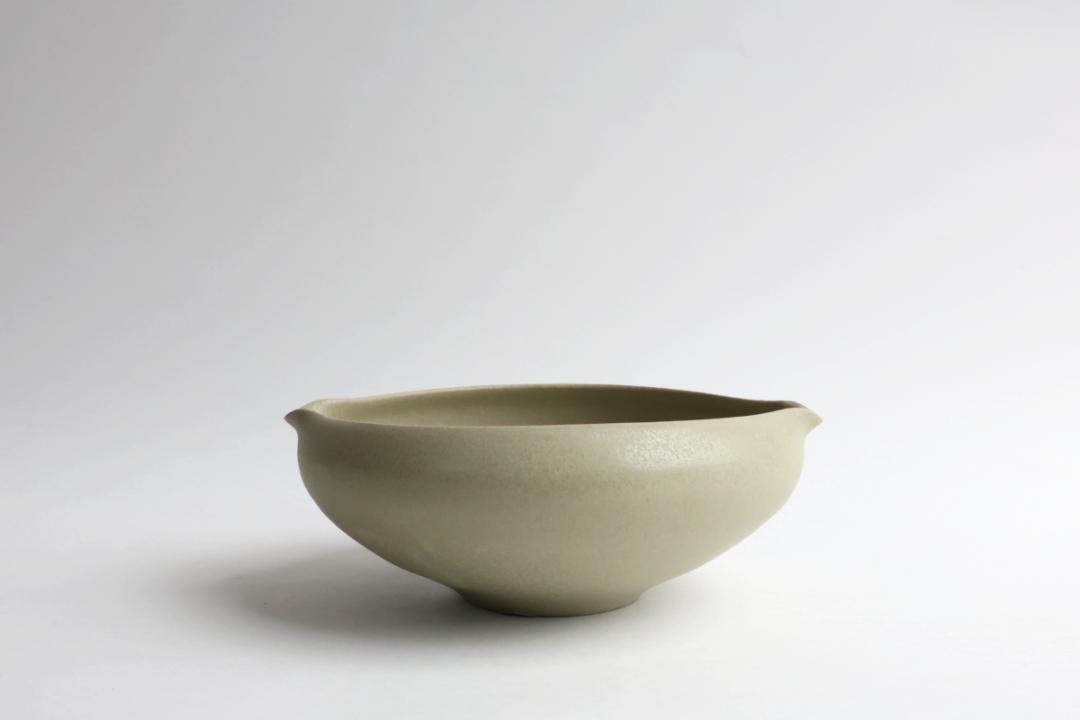 塚本友太　両口鉢　緑の画像
