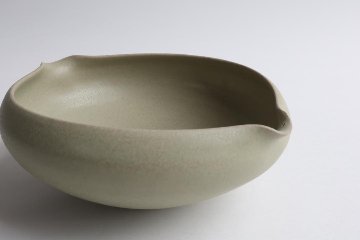 塚本友太　両口鉢　緑の画像