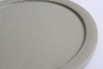 塚本友太　２４ｃｍリム皿　緑の画像