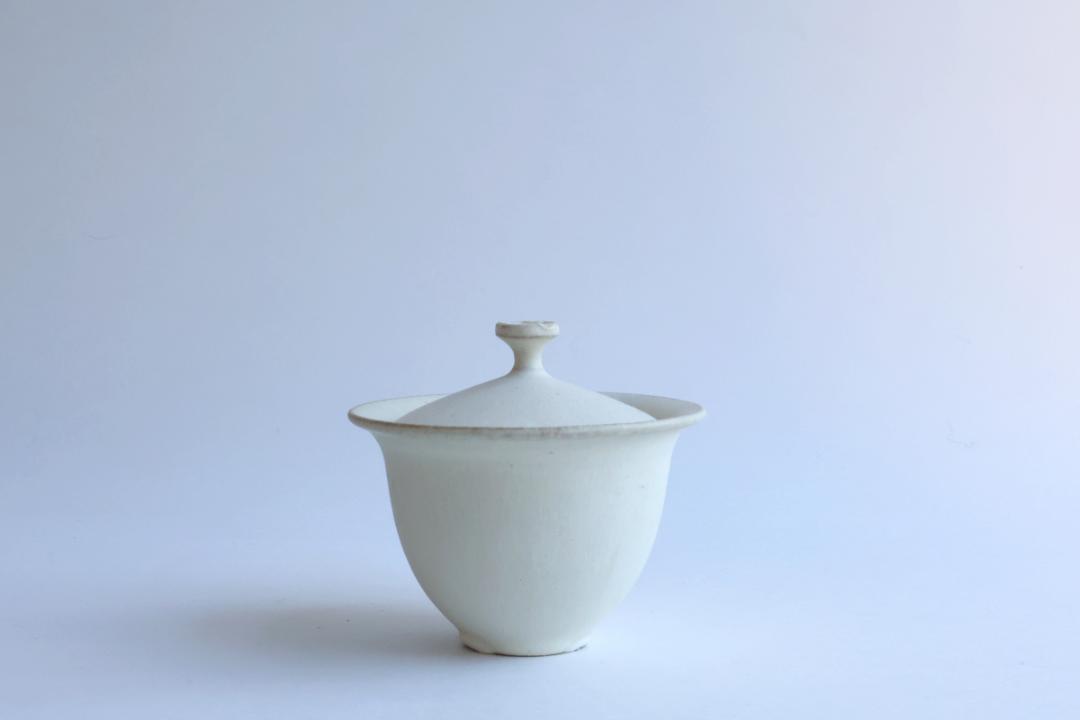 塚本友太　蓋碗　白の画像