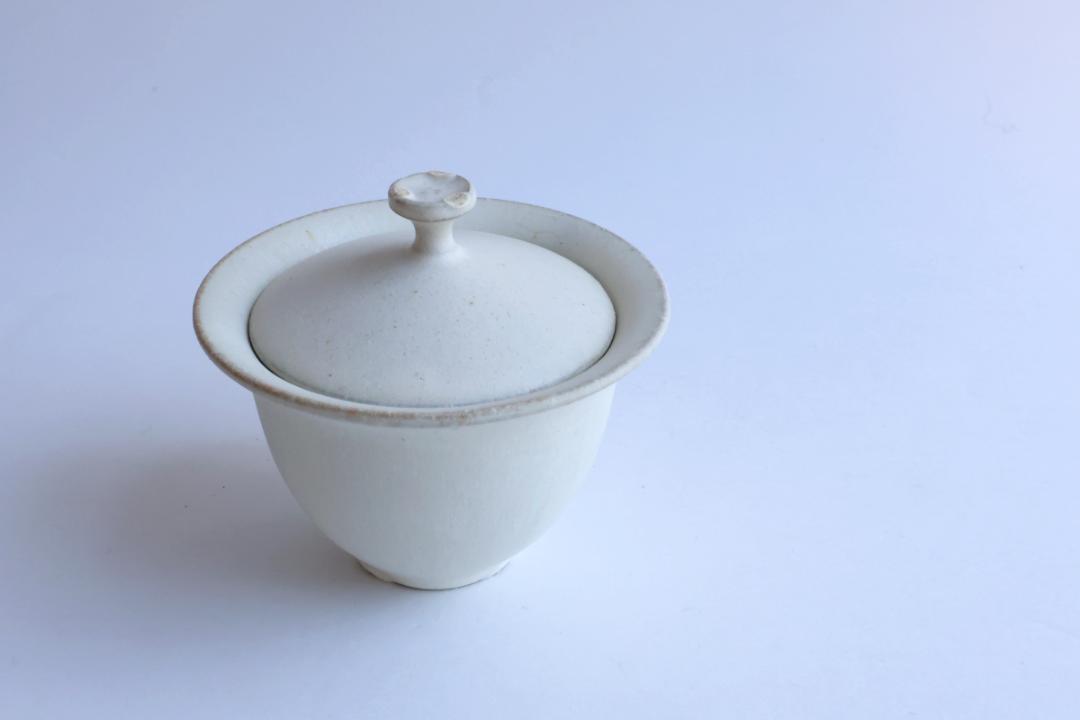 塚本友太　蓋碗　白の画像