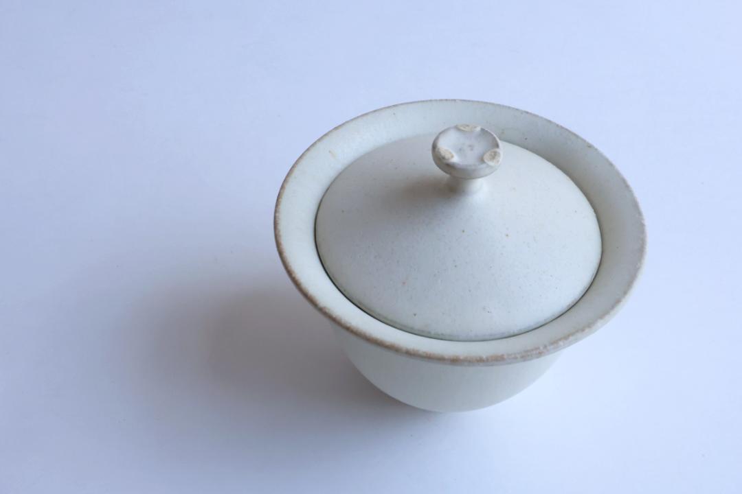 塚本友太　蓋碗　白の画像