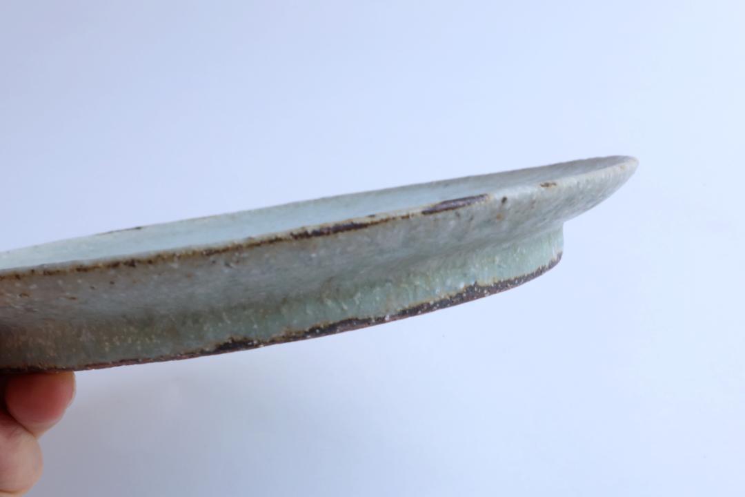 坪井俊憲　灰釉高台皿　中の画像