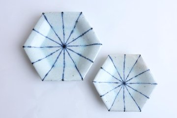 小峠貴美子　六角皿　小　十草の画像