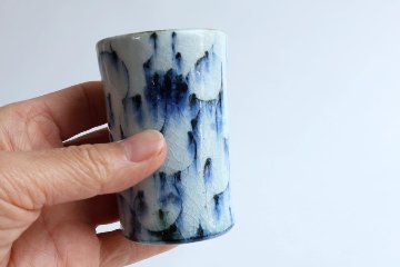 小峠貴美子　筒湯呑み　唐草の画像