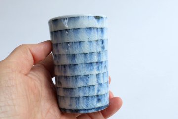 小峠貴美子　筒湯呑み　縞の画像