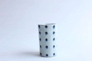小峠貴美子　筒湯呑み　豆絞りの画像