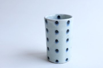 小峠貴美子　筒湯呑み　豆絞りの画像