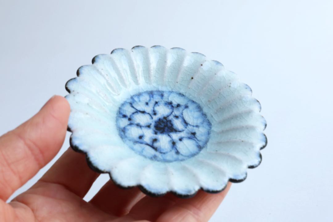 小峠貴美子　輪花豆皿の画像