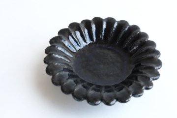 小峠貴美子　輪花豆皿　るりの画像