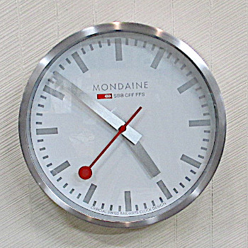 MONDAINE Wall Clock SILVER モンディーン ウォールクロック シルバー画像