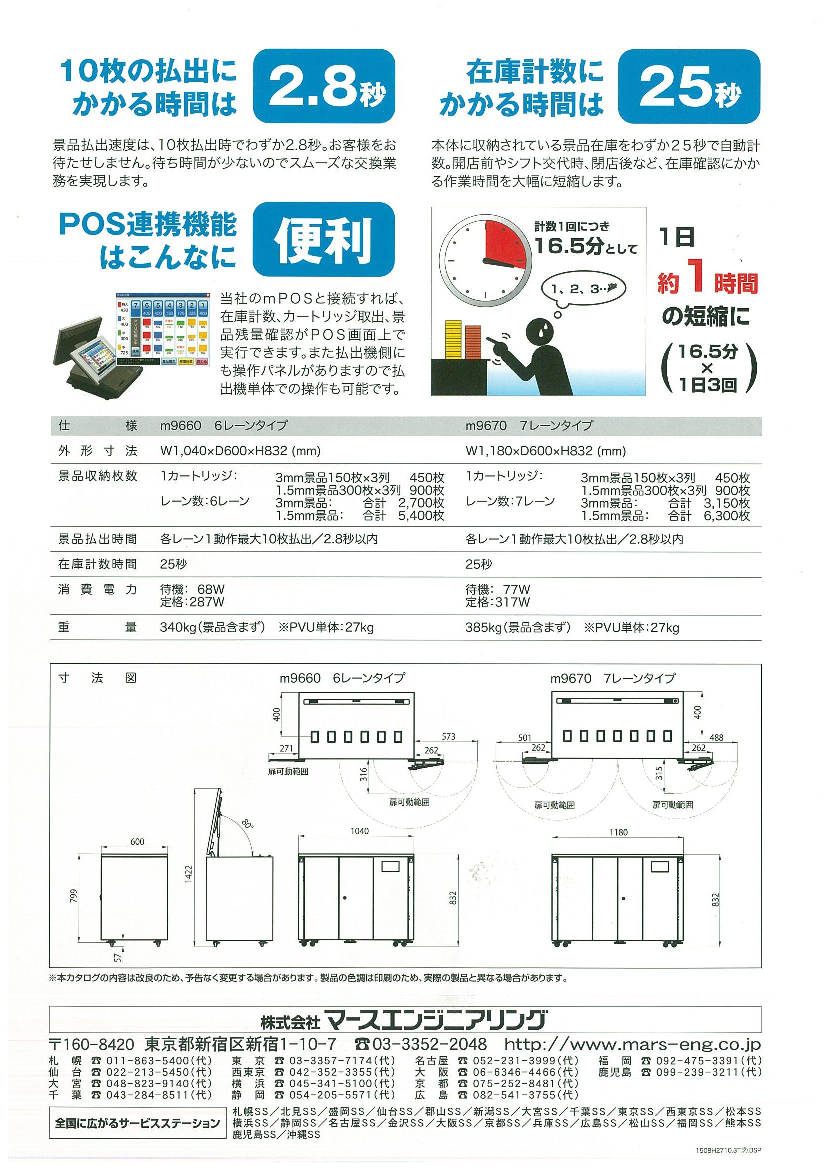 据置型景品払出収納庫 ｍ9660/ｍ9670の画像