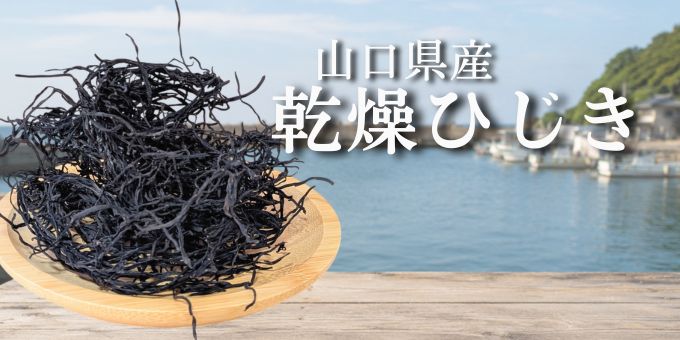 乾燥させた山口県産ひじき