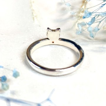 旅する猫リング｜ヒゲあり人気モデル・重ねて完成するペアリング（シルバー925・天然石カスタム可）の画像