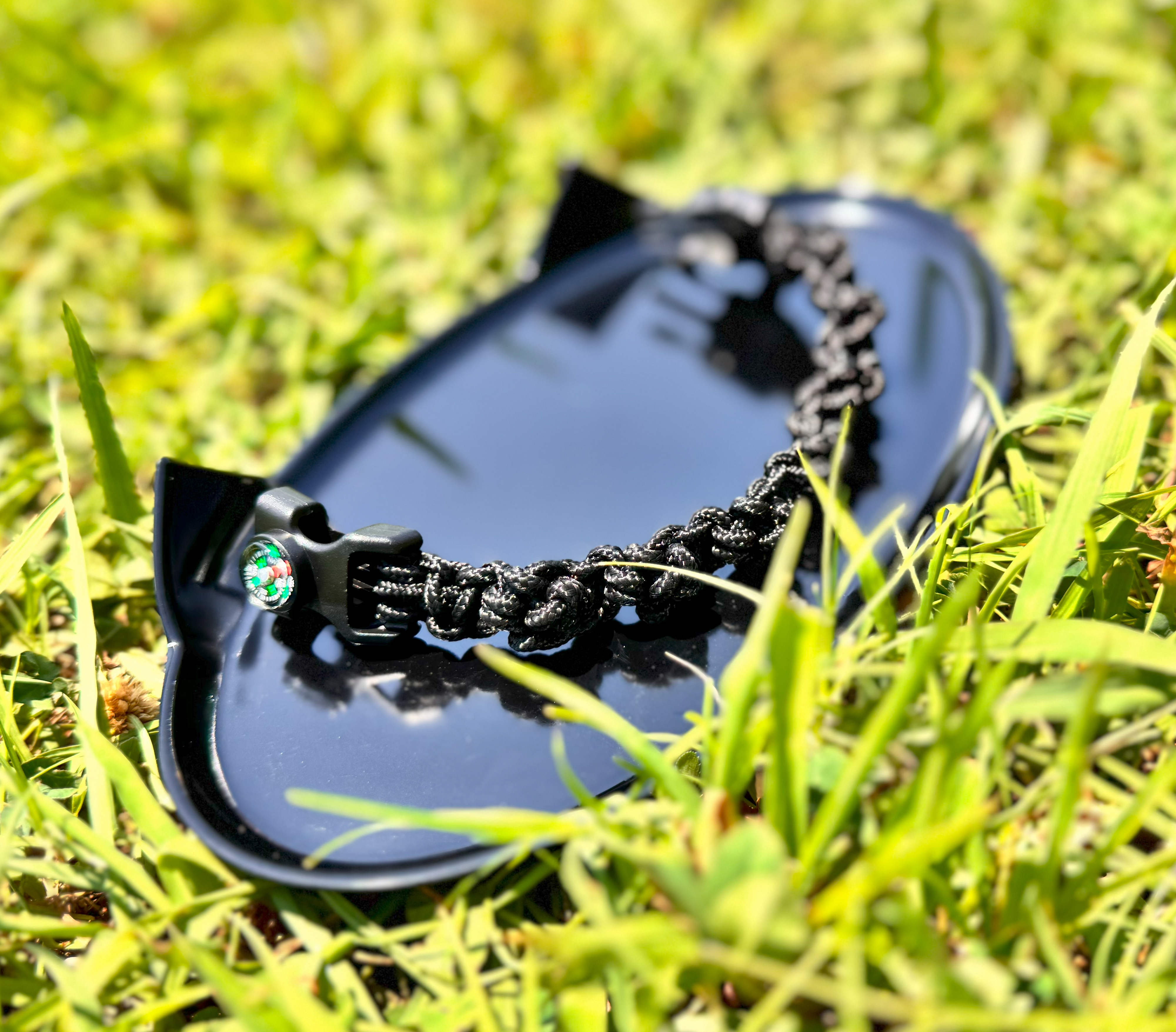 【肉球の防災ブレスレット】③黒×黒の画像