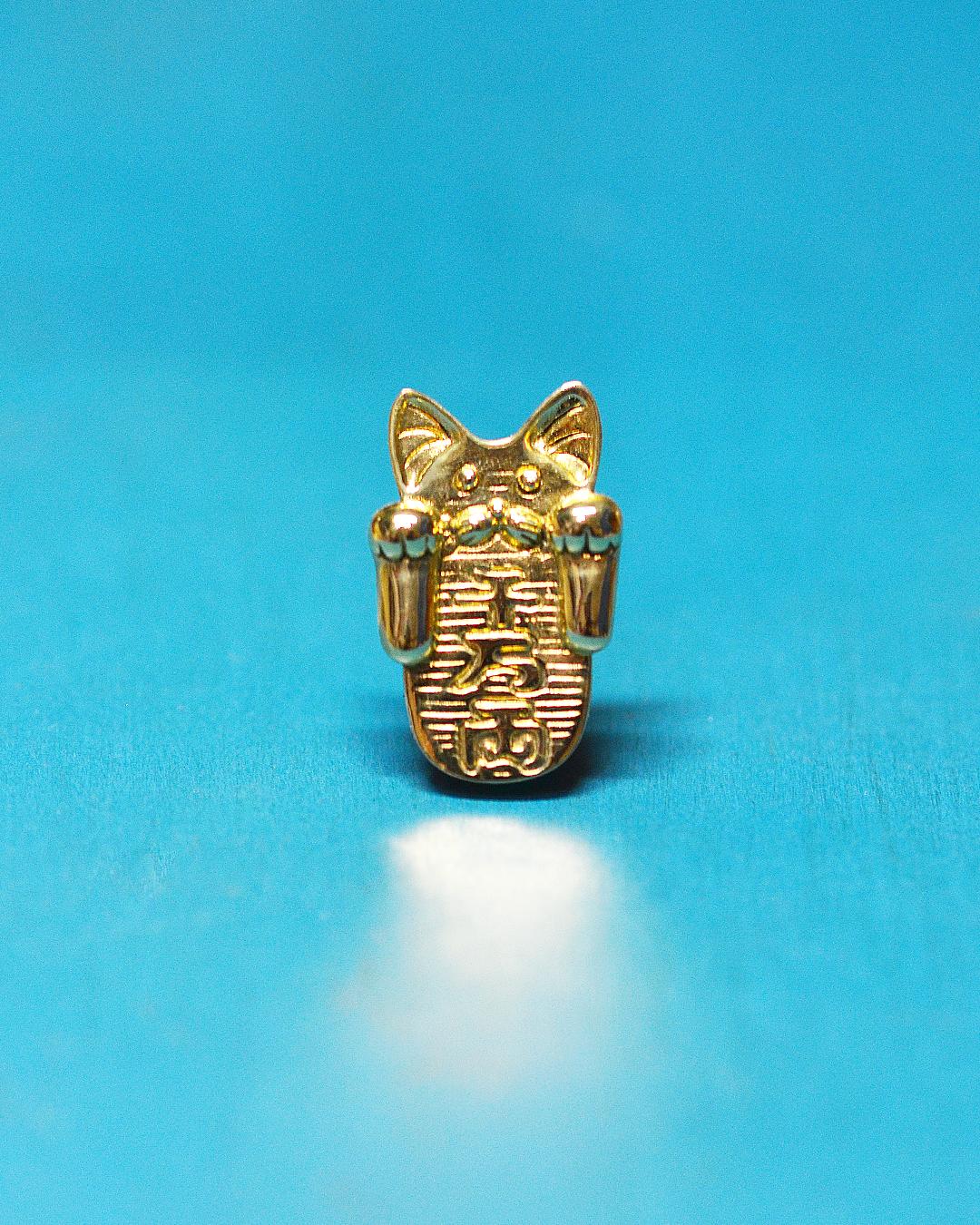 猫小判（真鍮）｜財布に入れる招き猫の画像