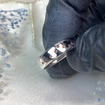 冬の世界を旅する猫リング｜星と記憶を刻むシルバー925リング（天然石カスタム可）の画像