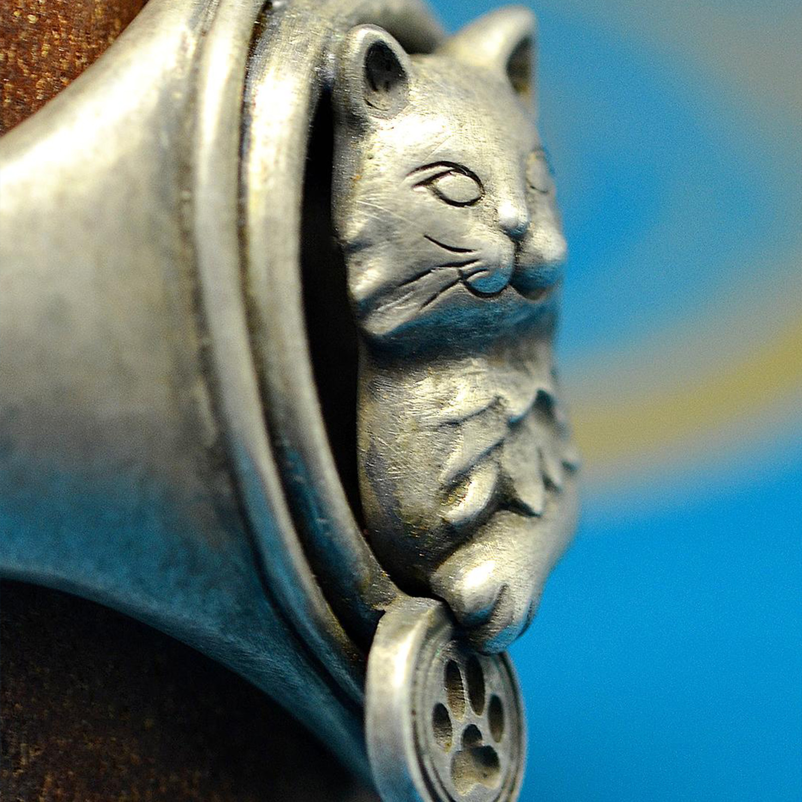 男爵の猫リング｜守り神のように佇む猫のリング（silver925・k18・真鍮）の画像