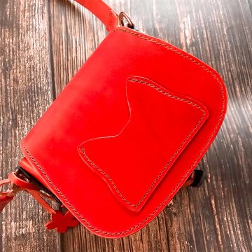 猫の顔レザーバッグ｜ケンブリッジスタイル｜本革ハンドメイド｜最後の一つの画像