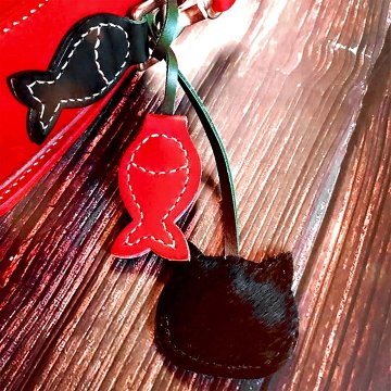 猫の顔レザーバッグ｜ケンブリッジスタイル｜本革ハンドメイド｜最後の一つの画像
