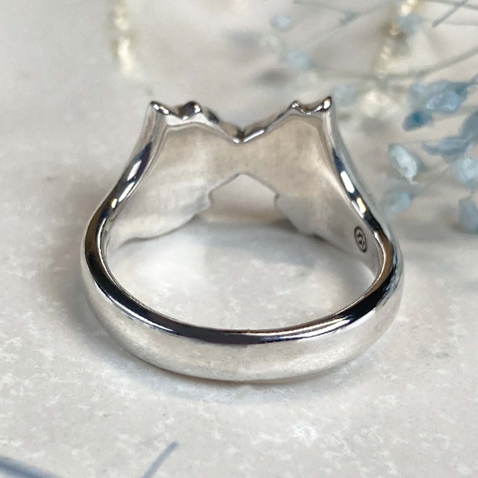 鼻でKISSする猫リング｜指先で触れる距離のシルバーアクセサリー（silver925）の画像