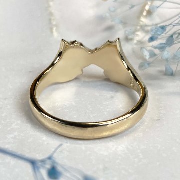 鼻でKISSする猫リング｜指先で触れる距離のシルバーアクセサリー（silver925）の画像
