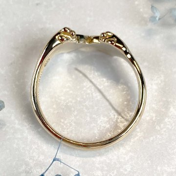 鼻でKISSする猫リング｜指先で触れる距離のシルバーアクセサリー（silver925）の画像