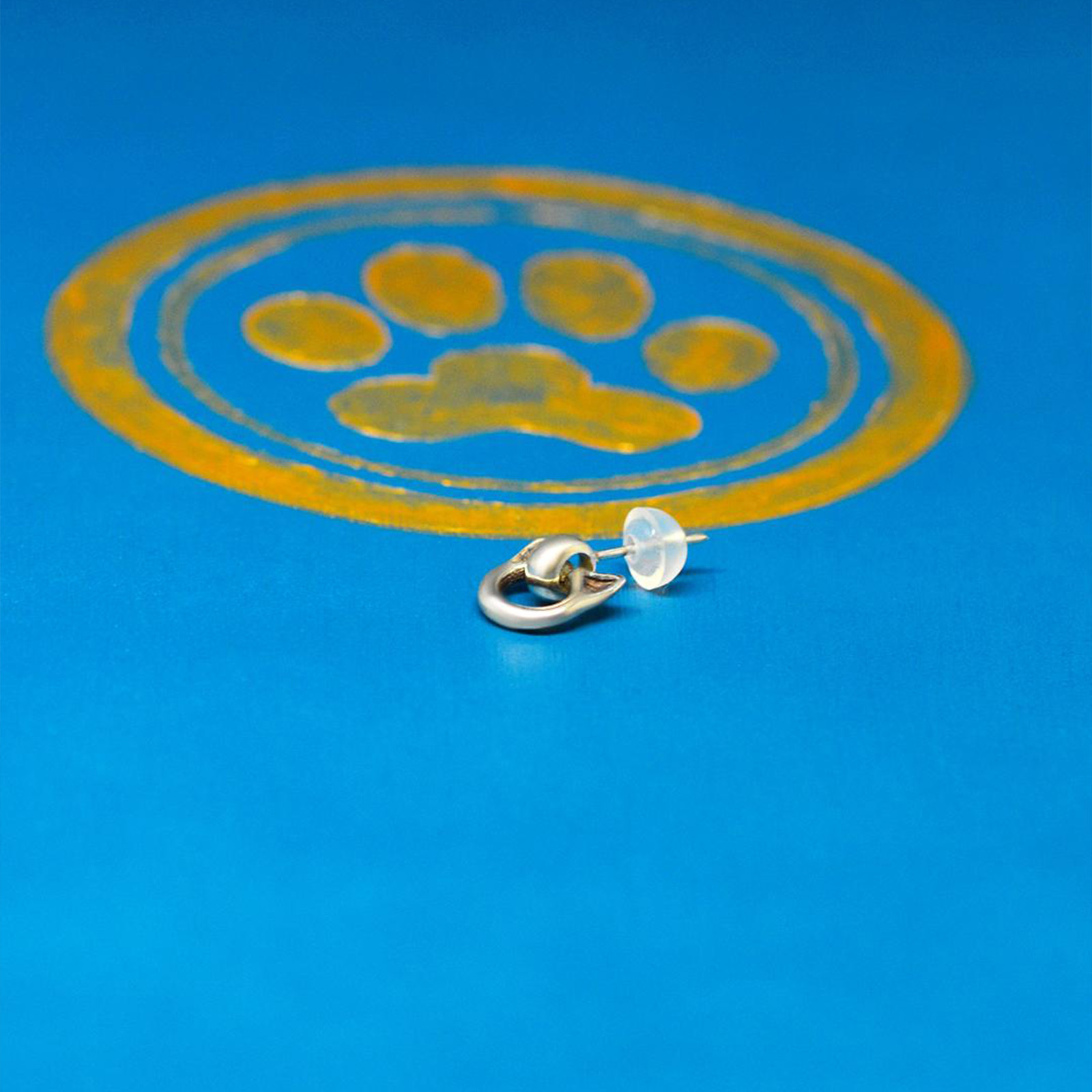 輪っかねこのピアスの画像