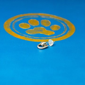 輪っかねこのピアスの画像