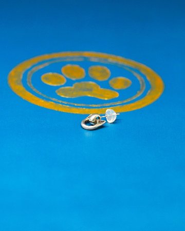 輪っかねこのピアスの画像