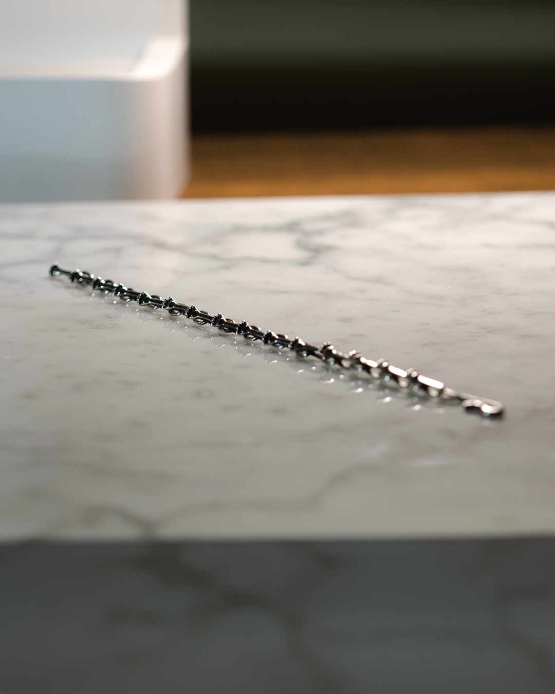 猫の手付きチェーンブレスレットsv925の画像