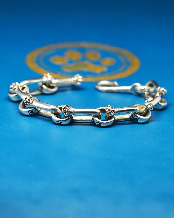 猫の手付きチェーンブレスレットsv925の画像