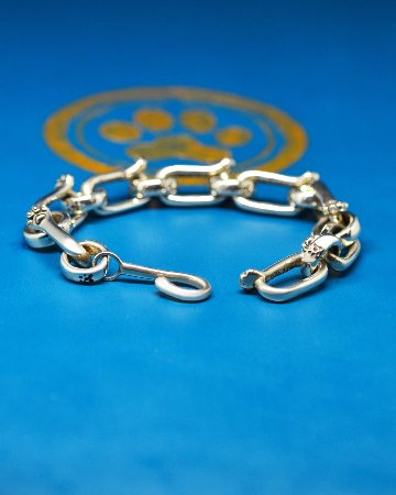 猫の手付きチェーンブレスレットsv925の画像