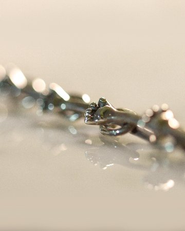 猫の手付きチェーンブレスレットsv925の画像