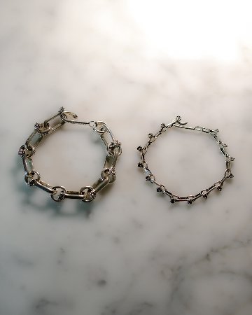 猫の手付きチェーンブレスレットsv925の画像