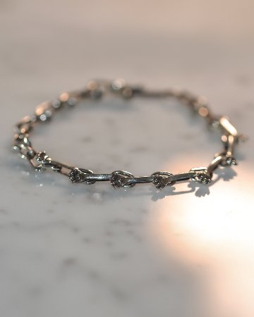 猫の手付きチェーンブレスレットsv925の画像