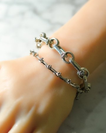 猫の手付きチェーンブレスレットsv925の画像