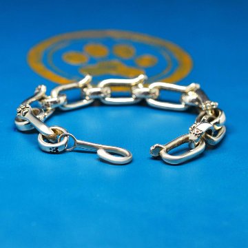 猫の手付きチェーンブレスレットsv925の画像