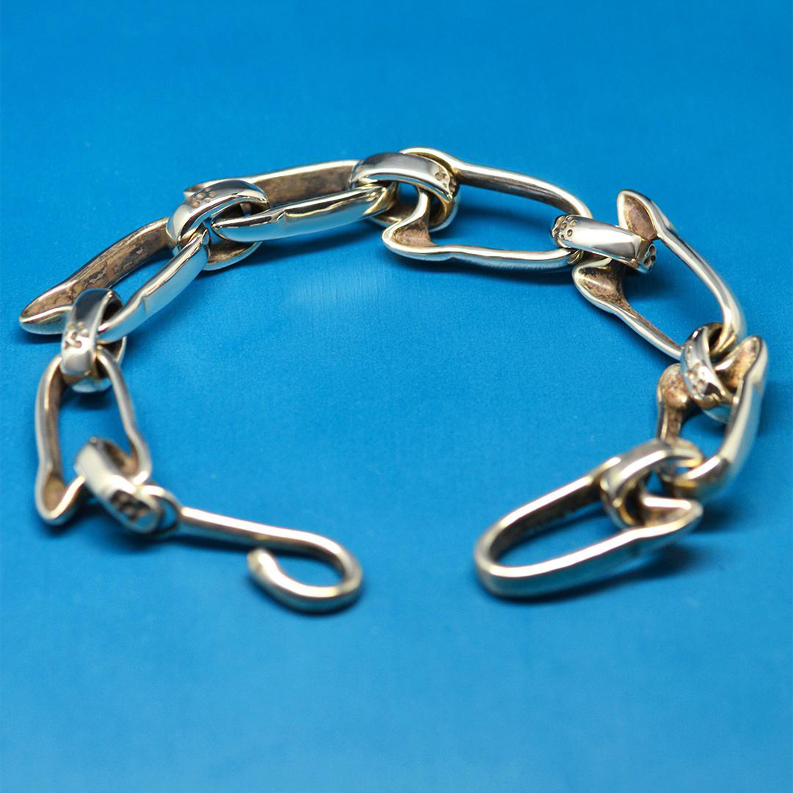猫耳チェーンブレスレットsv925の画像